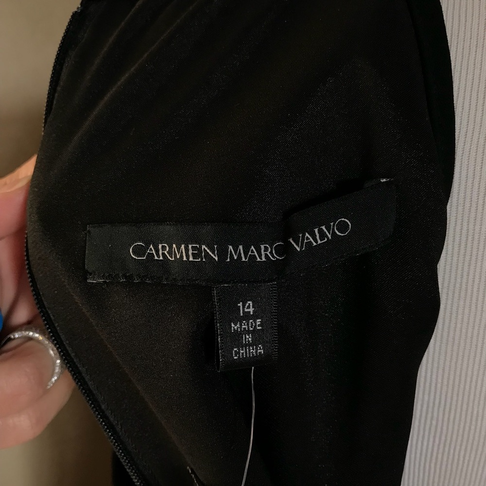 Carmen Marc Valvo Embroidered Cocktail Dress NWT - Picture 4 of 7